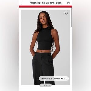 Alo Alosoft Top That Bra Tank in Black (Size S)